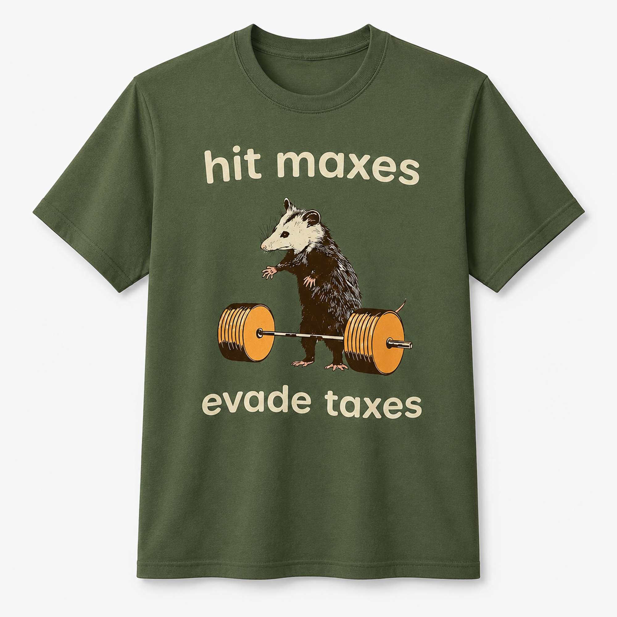 Hit Maxes Evade Taxes Shirt Funny Gym T-Shirt Gifts For Gymers - Kdjoy