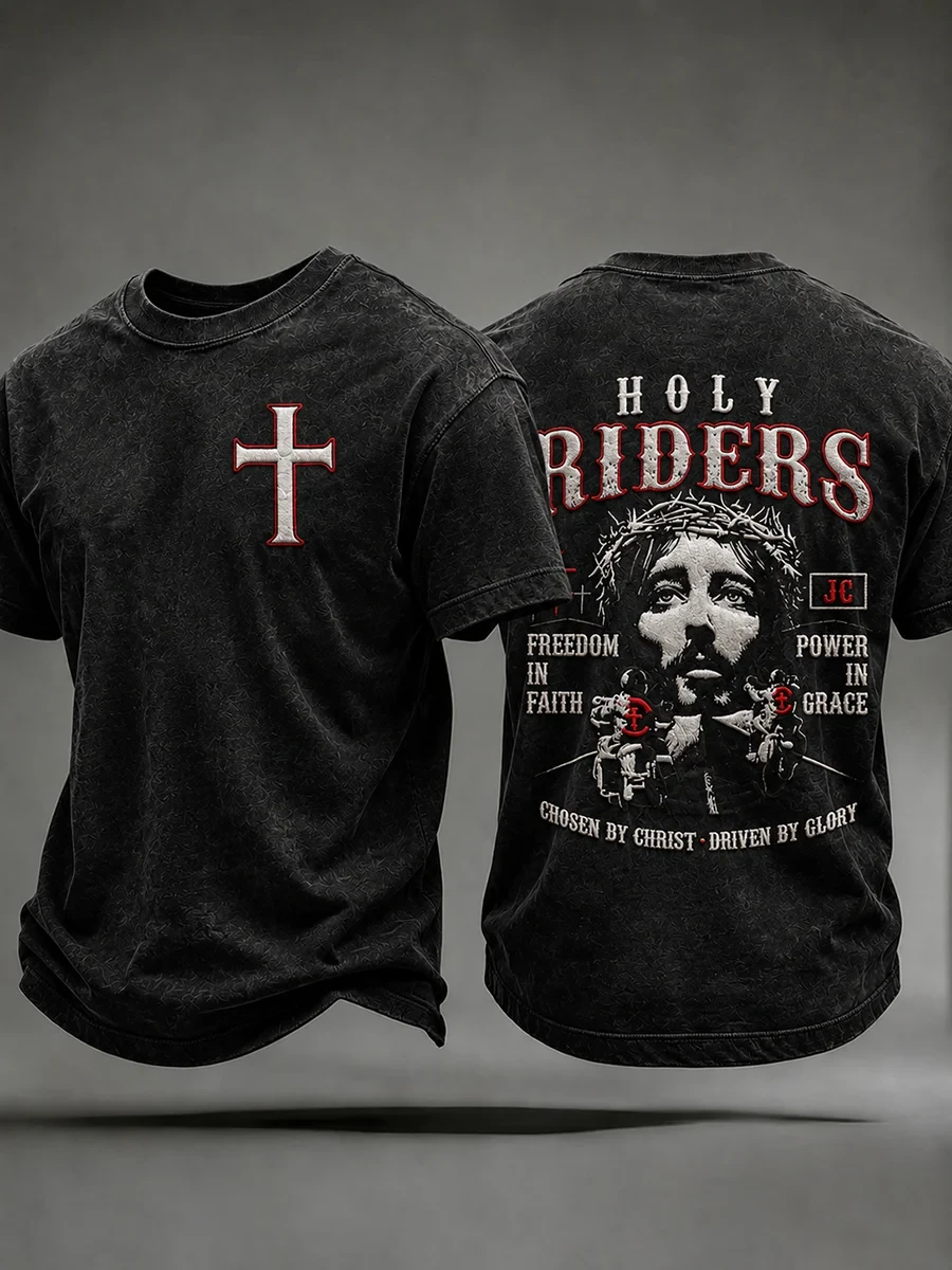 Holy Riders T-Shirt Chosen By Christ Driven By Glory Shirt Motorcycle Biker Gift For Christian - Kdjoy Holy Riders T-Shirt Chosen By Christ Driven By Glory Shirt Motorcycle Biker Gift For Christian - Kdjoy