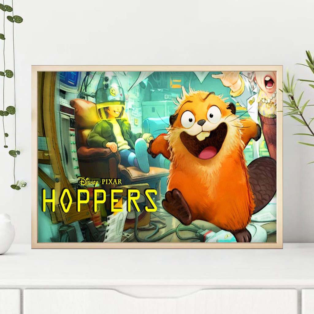 Hoppers Pixar Cartoon Movie Poster Hoppers Merch Beaver Living Room Wall Art - Kdjoy Hoppers Pixar Cartoon Movie Poster Hoppers Merch Beaver Living Room Wall Art - Kdjoy