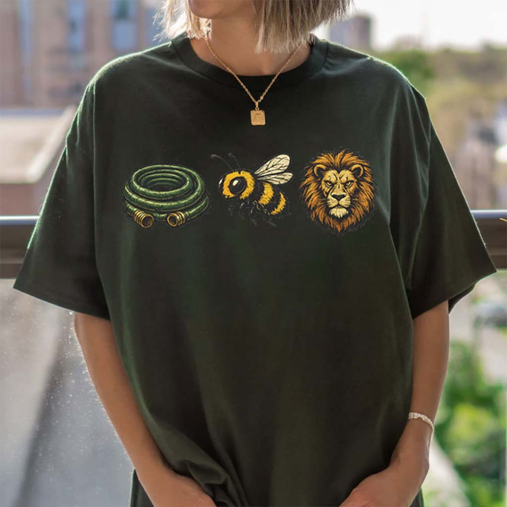 Hose Bee Lion Emoji Style Wildlife Wordplay Icons T-Shirt Meme Shirt Gift For Friends - Kdjoy
