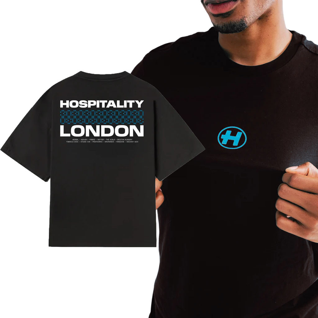 Hospital Records Merch 2026 Hospitality London 3 0 Black T-Shirt Present For Brothers - Kdjoy
