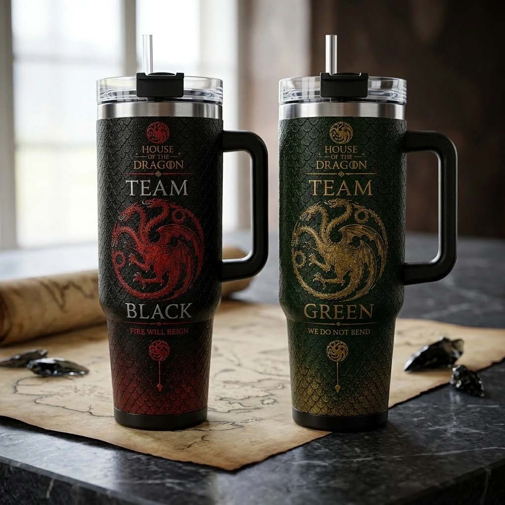 House Of The Dragon Team Black vs Team Green Faction Tumbler House Of The Dragon Merch Fan Gifts - Kdjoy