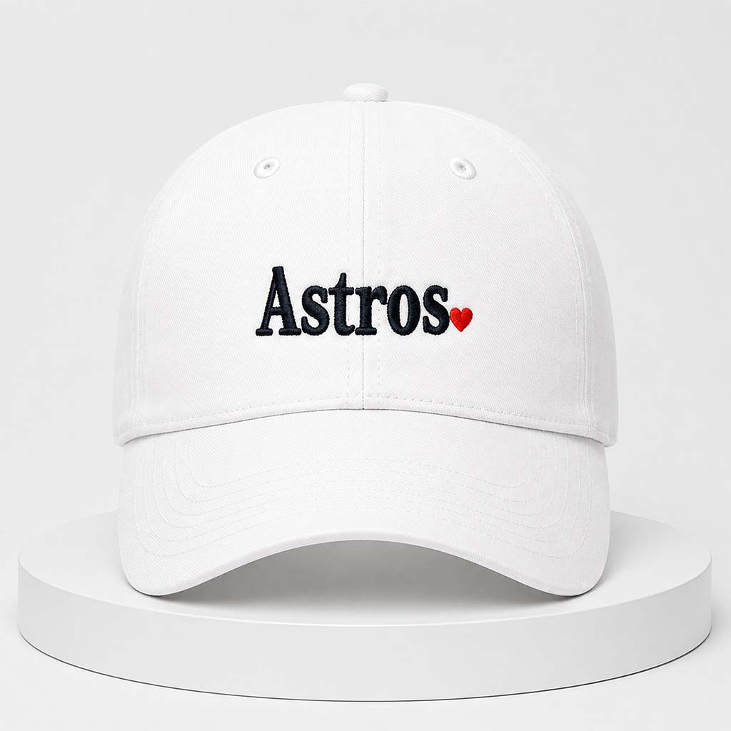 Houston Astros Merch 2026 Astros Heart Hat Embroidered Gift For Baseball Lovers - Kdjoy