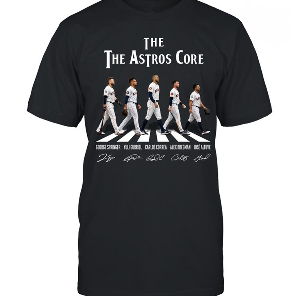 Houston Astros The Astros Core T-Shirt Houston Baseball Legends Abbey Road Shirt Fan Merch - Kdjoy