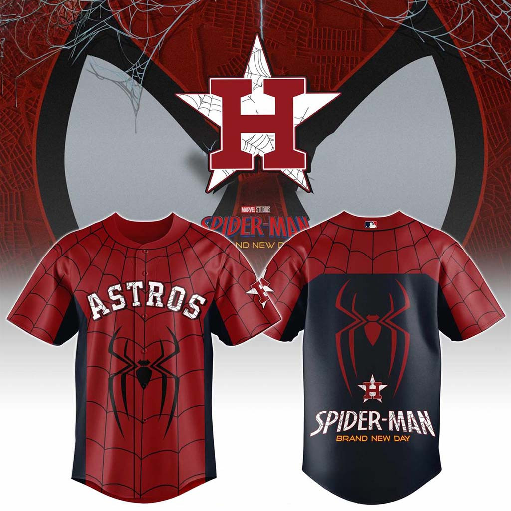 Houston Astros X Spider-Man Brand New Day 2026 Theme Game Jersey Houston Astros Merch Fan Gifts - Kdjoy