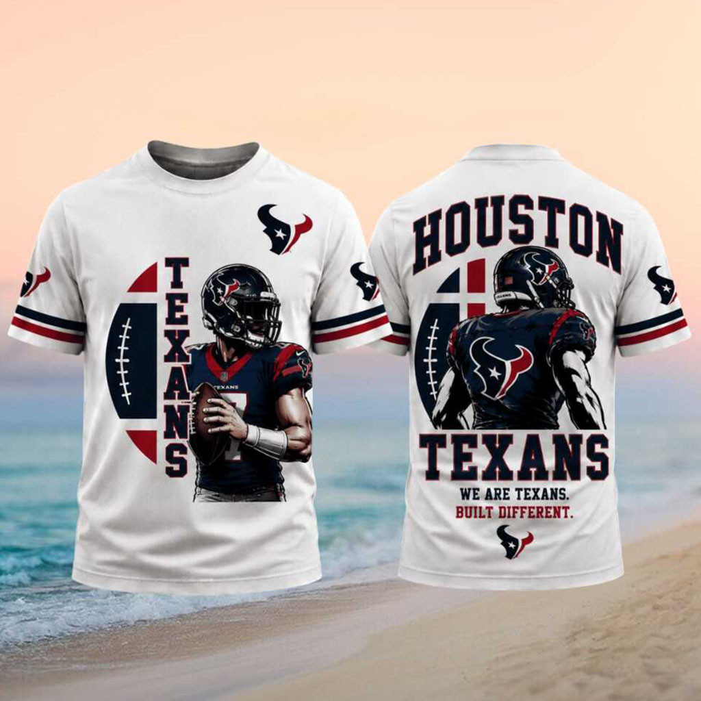 Houston Texans Merch Houston Texans Football Team Built Different T-Shirt Football Gifts - Kdjoy