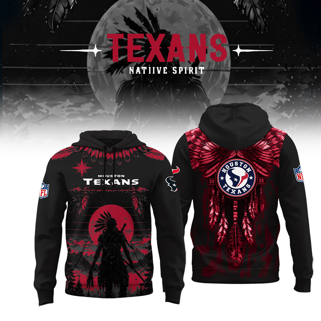 Houston Texans Native Spirit Heritage Hoodie 2026 Houston Texans Merch Football Fan Apparel - Kdjoy