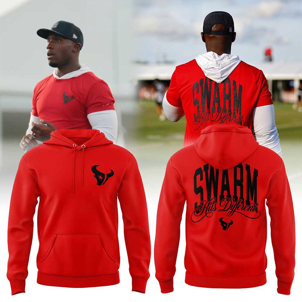Houston Texans Swarm Hit Different Hoodie 2026 Houston Texans Merch Gift For Football Lovers Houston Texans Swarm Hit Different Hoodie 2026 Houston Texans Merch Gift For Football Lovers