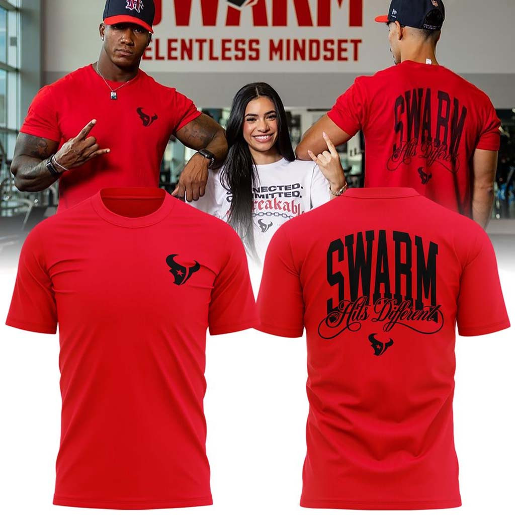 Houston Texans SWARM Hits Different Training Camp T-Shirt Houston Texans Merch Fan Present - Kdjoy