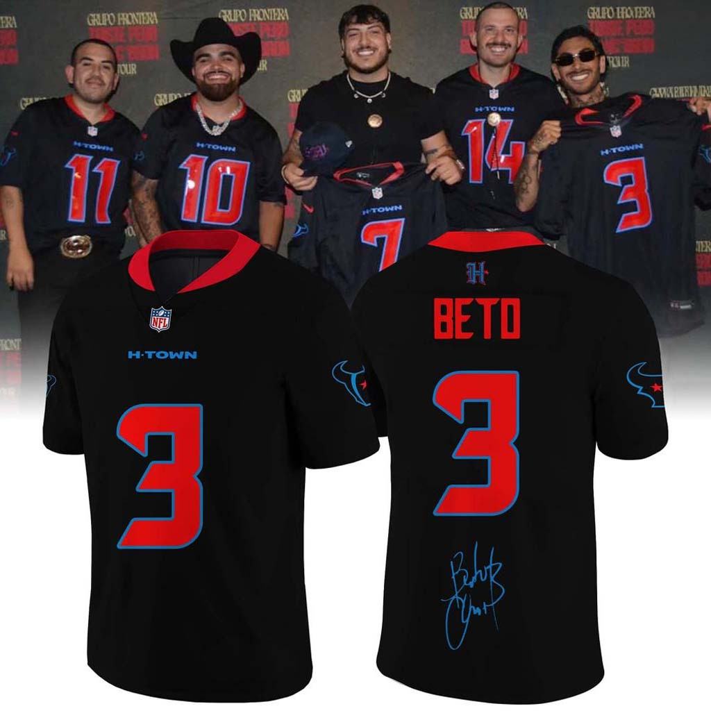 Houston Texans X Grupo Frontera #3 Beto Signature Jersey Houston Texans Merch Fan Gifts - Kdjoy Houston Texans X Grupo Frontera #3 Beto Signature Jersey Houston Texans Merch Fan Gifts - Kdjoy