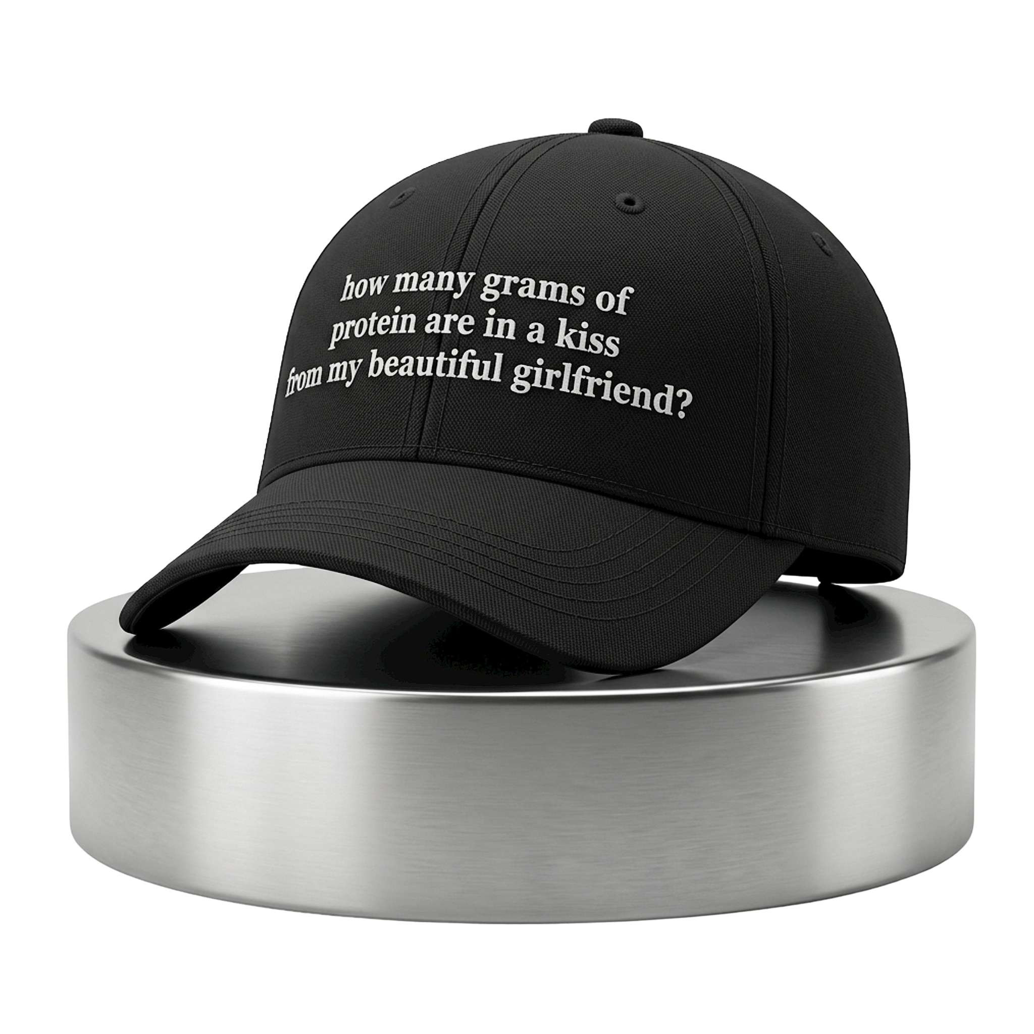 How Many Grams Of Protein Are In A Kiss From My Beautiful Girlfriend Hat Embroidered Him Gifts - Kdjoy