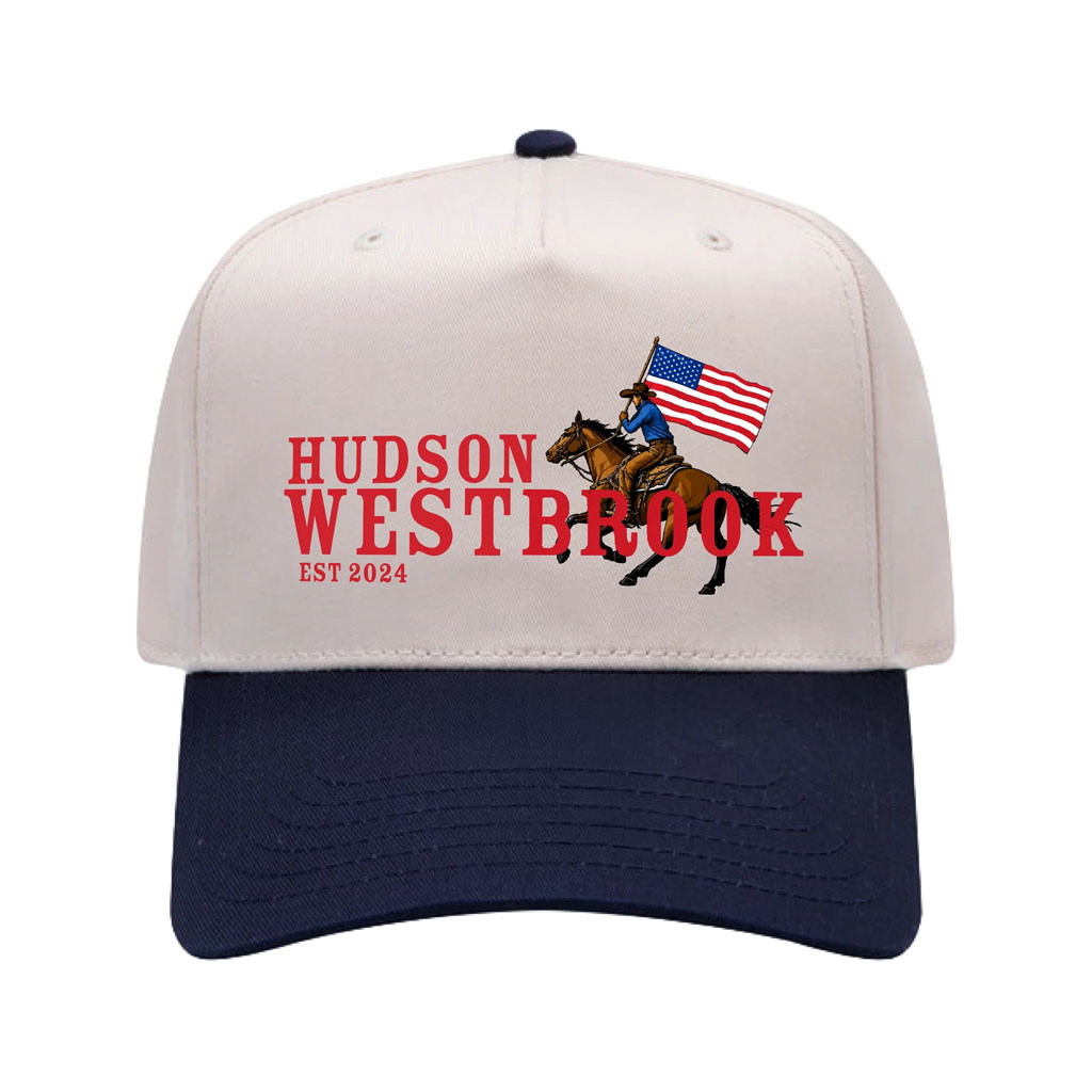 Hudson Westbrook Merch 2026 American Rider Hat Two-Tone Cap Gift For Country Music Fans - Kdjoy Hudson Westbrook Merch 2026 American Rider Hat Two-Tone Cap Gift For Country Music Fans - Kdjoy