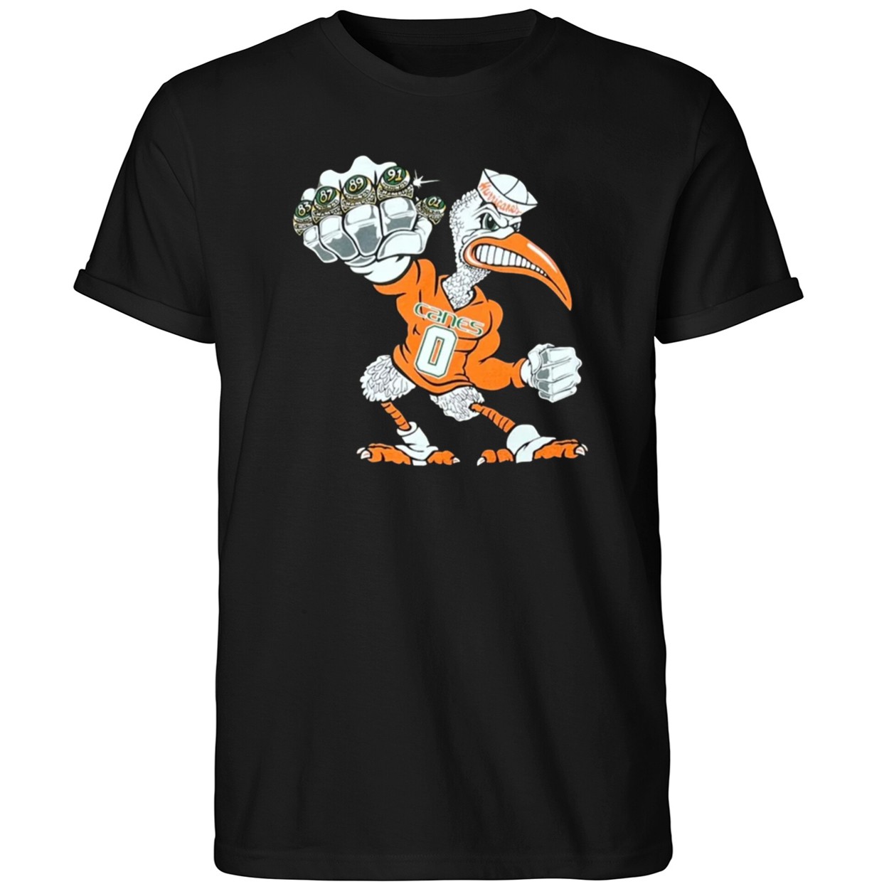Hurricanes Sebastian The Ibis 5 Rings Shirt Miami Hurricanes Merch Gifts For Football Fan - Kdjoy