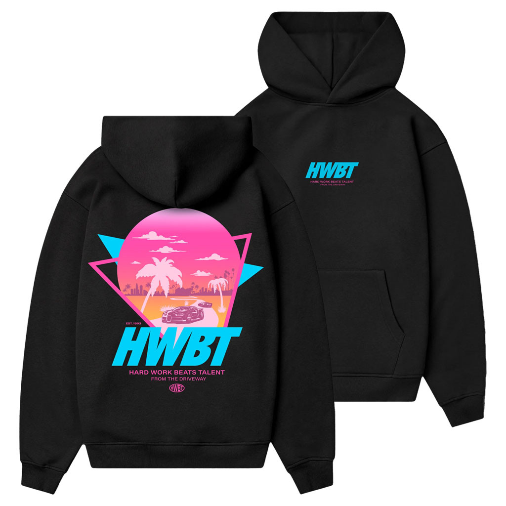 HWBT Merch 2026 Ocean Drive Hoodie Black Hard Work Beats Talent Hoodie Gift For BFF - Kdjoy