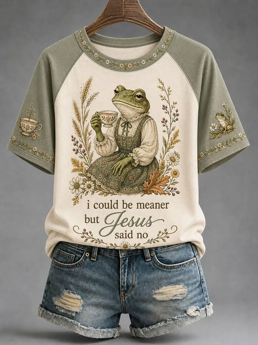 I Could Be Meaner But Jesus Said No T-Shirt Funny Humorous Christian Apparel Gift For Friends - Kdjoy