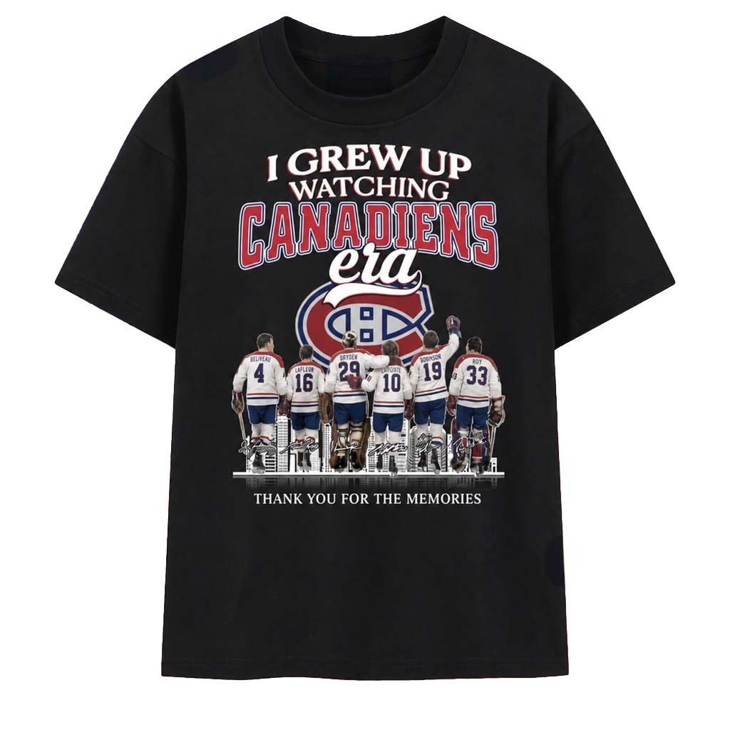 I Grew Up Watching Canadiens Era Legends Signatures T-Shirt Present For Hockey Fans - Kdjoy I Grew Up Watching Canadiens Era Legends Signatures T-Shirt Present For Hockey Fans - Kdjoy