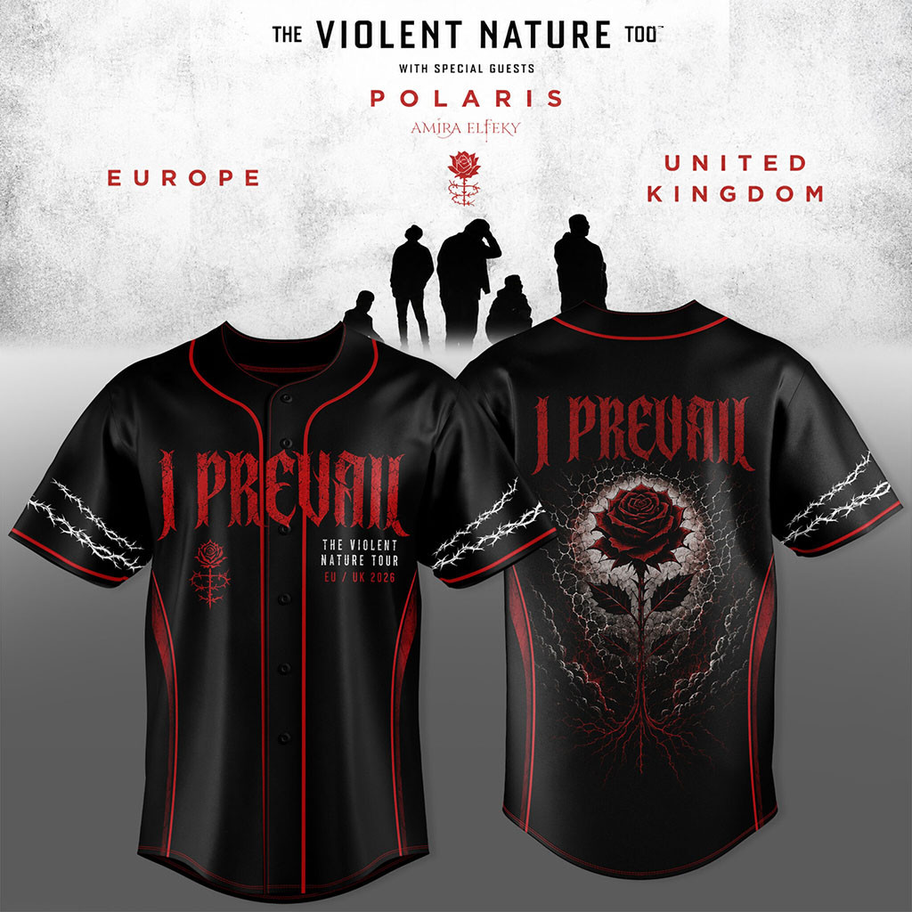 I Prevail The Violent Nature Tour 2026 Baseball Jersey I Prevail Merch Present For Rock Fans - Kdjoy