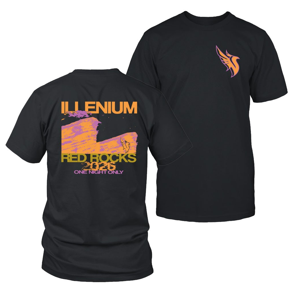 Illenium Merch 2026 Illenium Red Rocks One Night Only T-Shirt Gift Ideas For Music Lovers - Kdjoy
