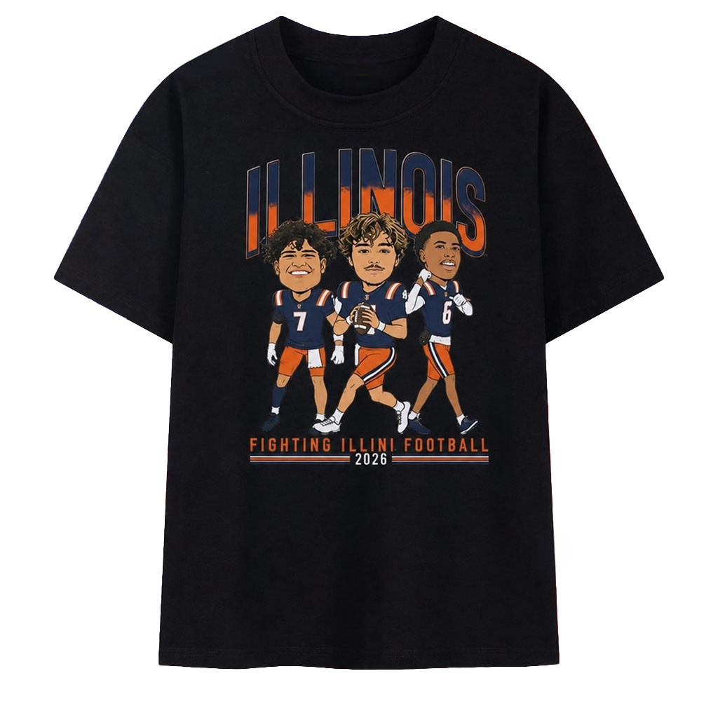 Illinois Fighting Illini Football 2026 Caricature Players T-Shirt Illinois Football Merch Gifts - Kdjoy Illinois Fighting Illini Football 2026 Caricature Players T-Shirt Illinois Football Merch Gifts - Kdjoy