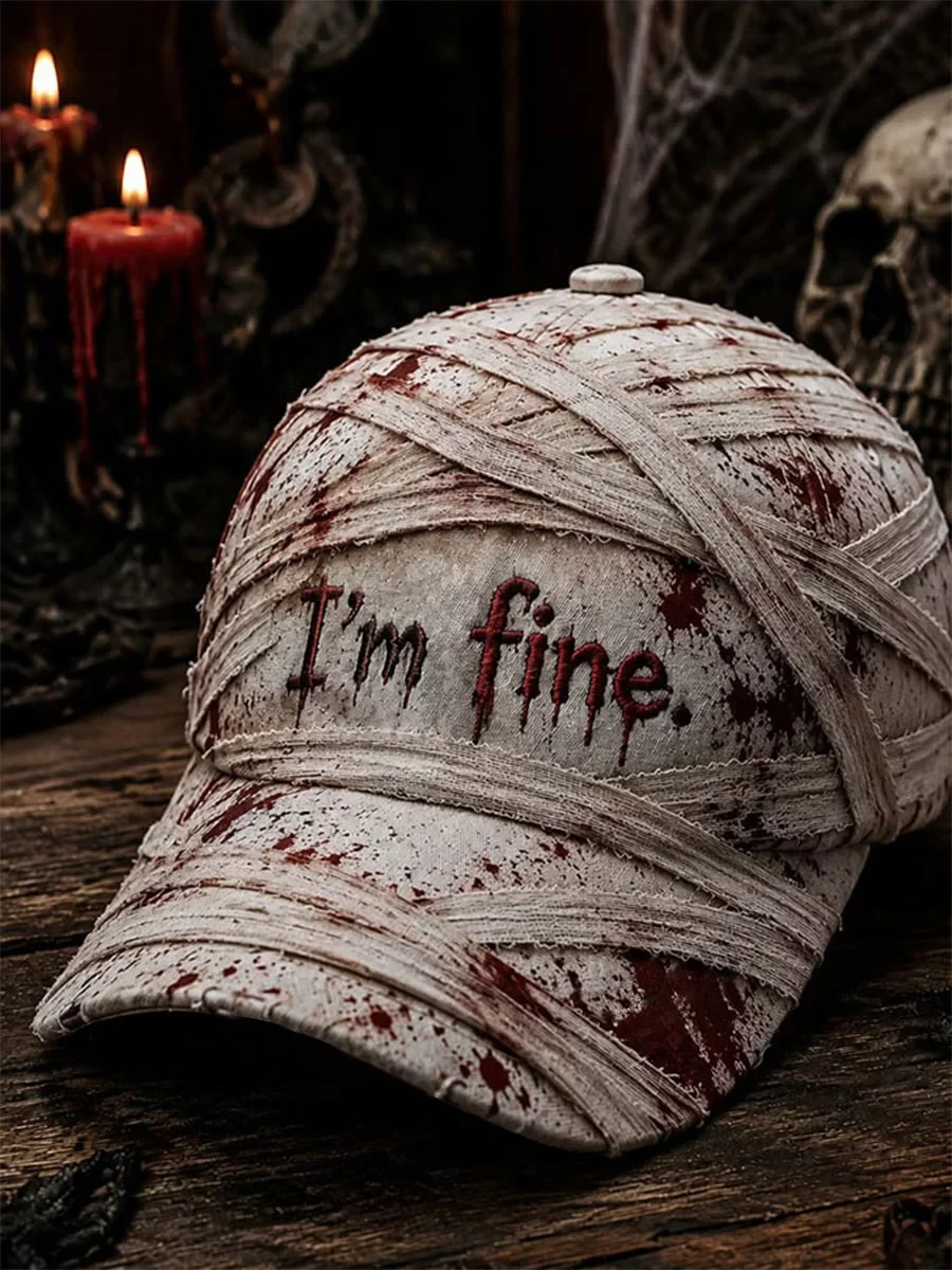 Im Fine Halloween Hat Bloody Gothic Fun Cap Spooky Gifts For Brother - Kdjoy