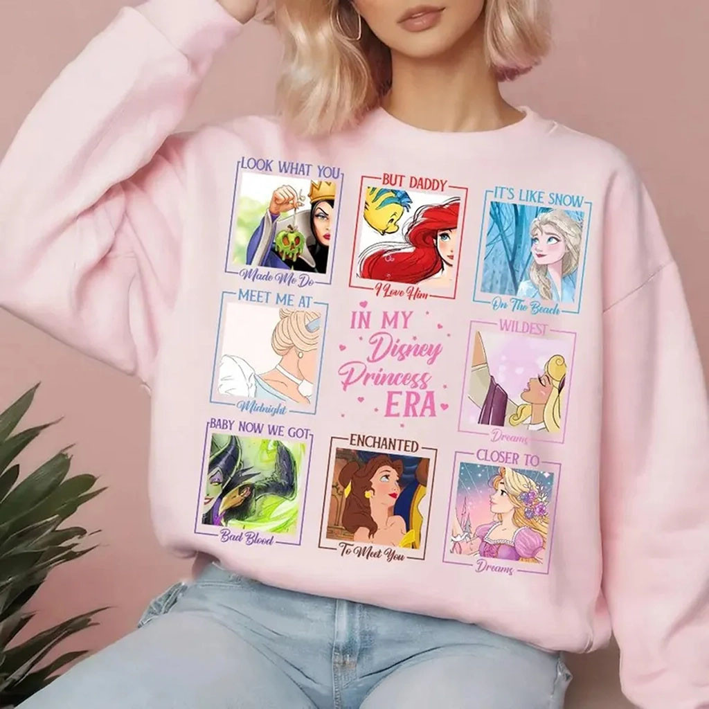 In My D Princess Era Sweatshirt Retro Princess Era Tour Magic Kingdom Sweatshirt Her Gifts - Kdjoy