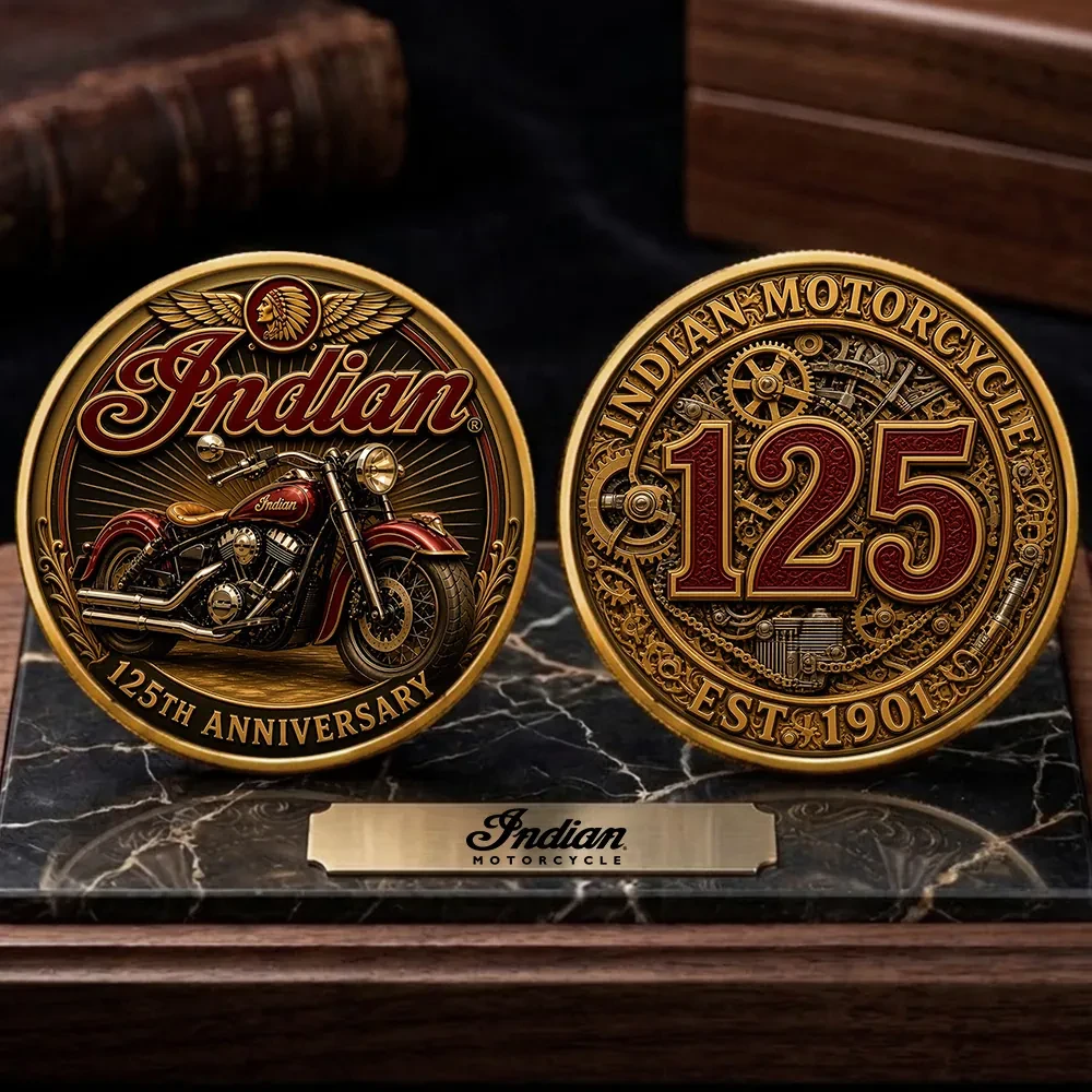 Indian Motorcycle 125th Anniversary Coin 2026 Indian Motorcycle Merch Best Gift For Brother - Kdjoy