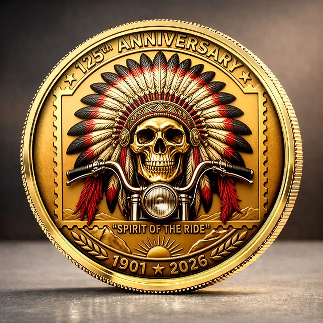 Indian Motorcycle 125th Anniversary Commemorative Coin Spirit Of The Ride Coin Best Gifts - Kdjoy