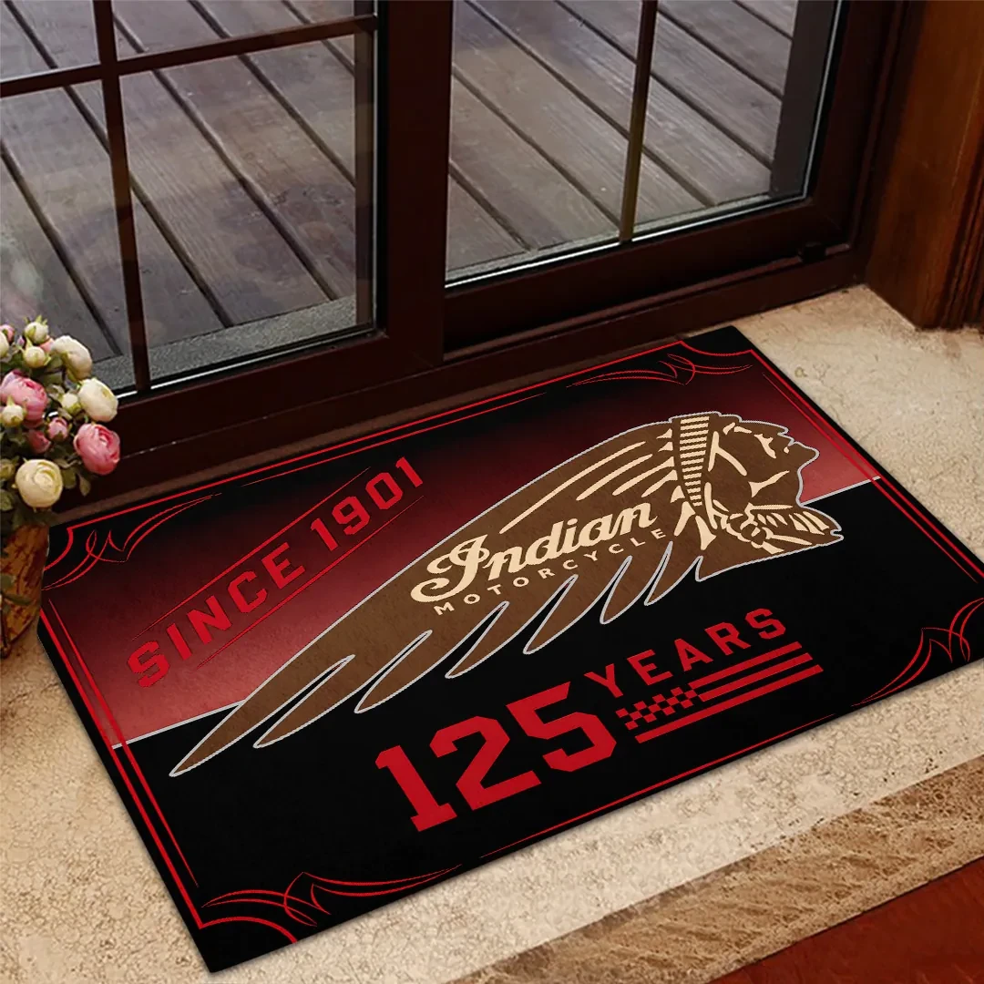 Indian Motorcycle 125th Anniversary Doormat Welcome Home Decor Best Gift For Family - Kdjoy
