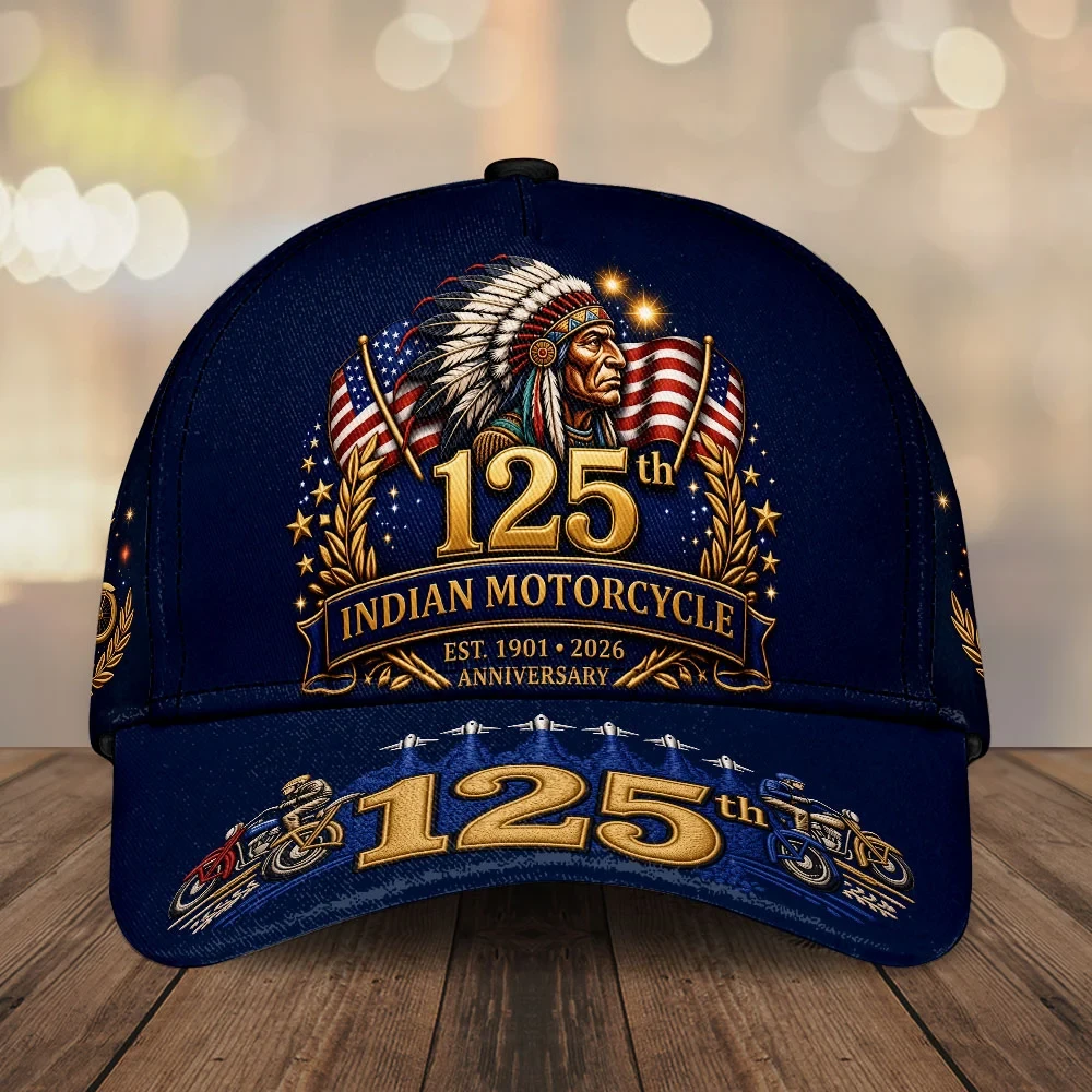 Indian Motorcycle 125th Anniversary Hat 2026 Presents For Motorbike Lovers - Kdjoy