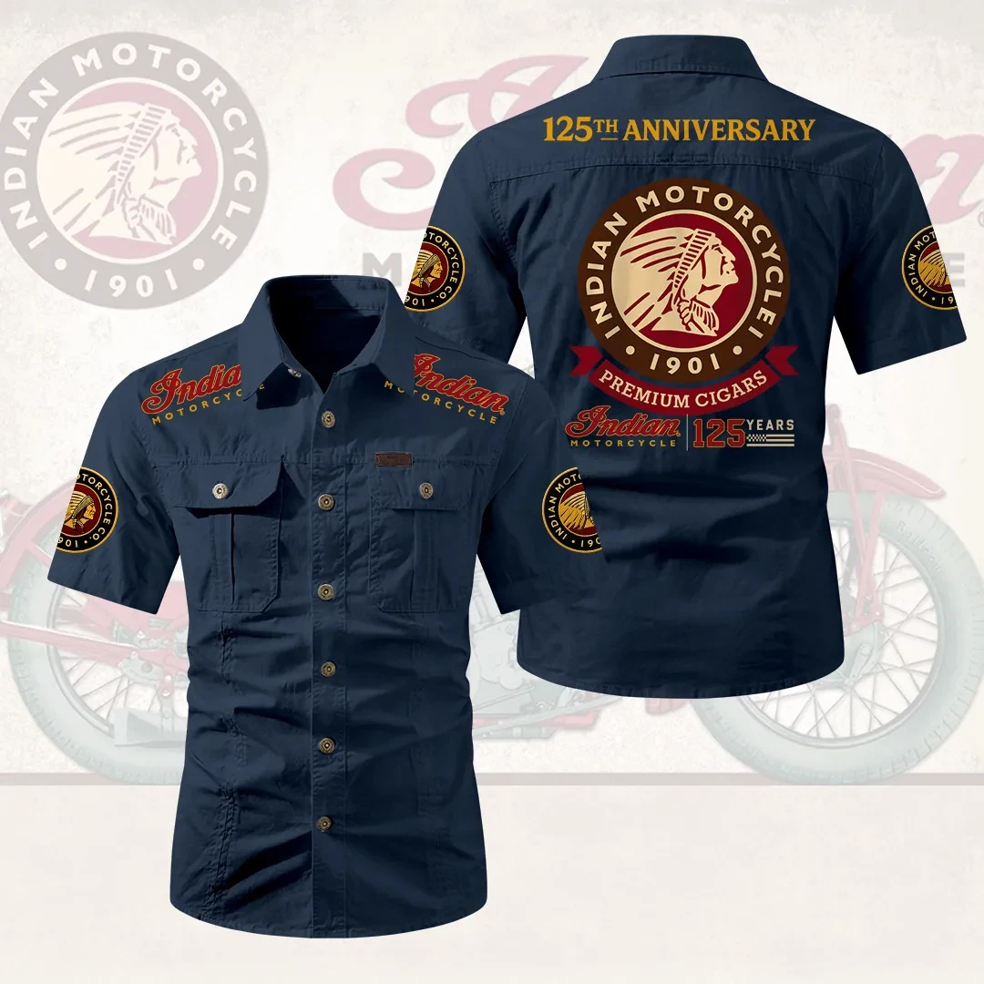 Indian Motorcycle 125th Anniversary Hawaiian Shirt 2026 Gifts For Motorcycle Enthusiasts - Kdjoy