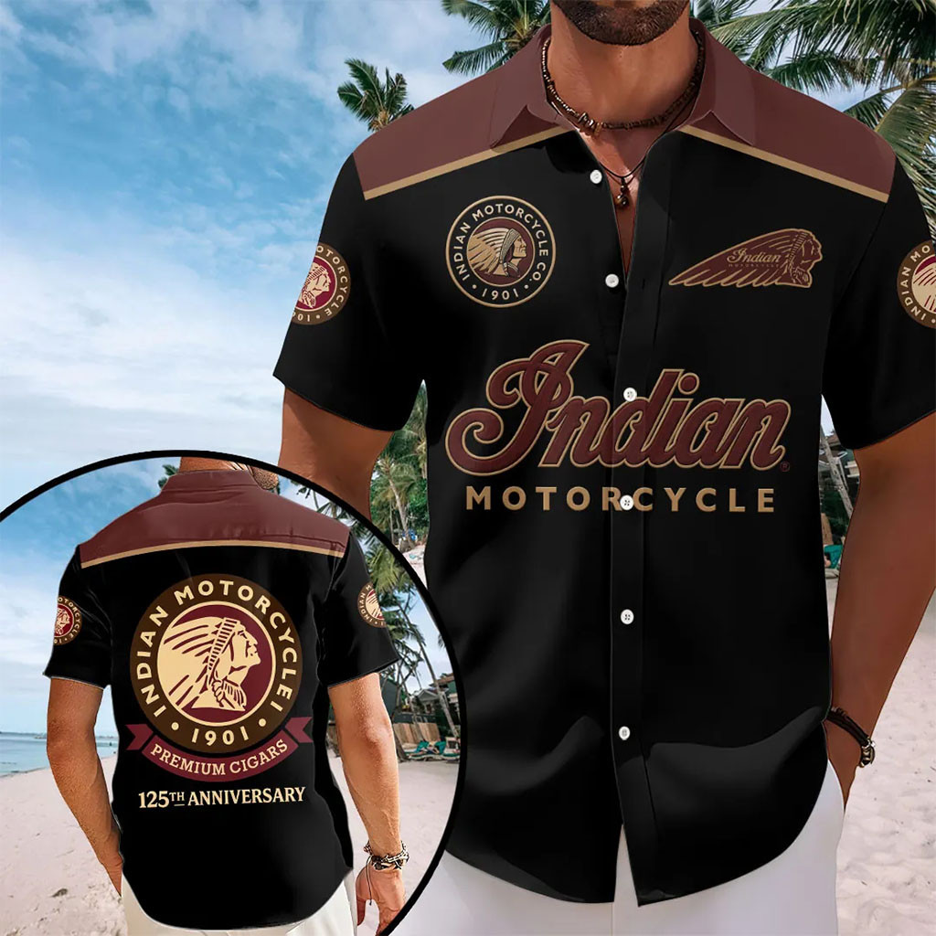 Indian Motorcycle 125th Anniversary Hawaiian Shirt Indian Motorcycle Merch Gifts For Him - Kdjoy Indian Motorcycle 125th Anniversary Hawaiian Shirt Indian Motorcycle Merch Gifts For Him - Kdjoy