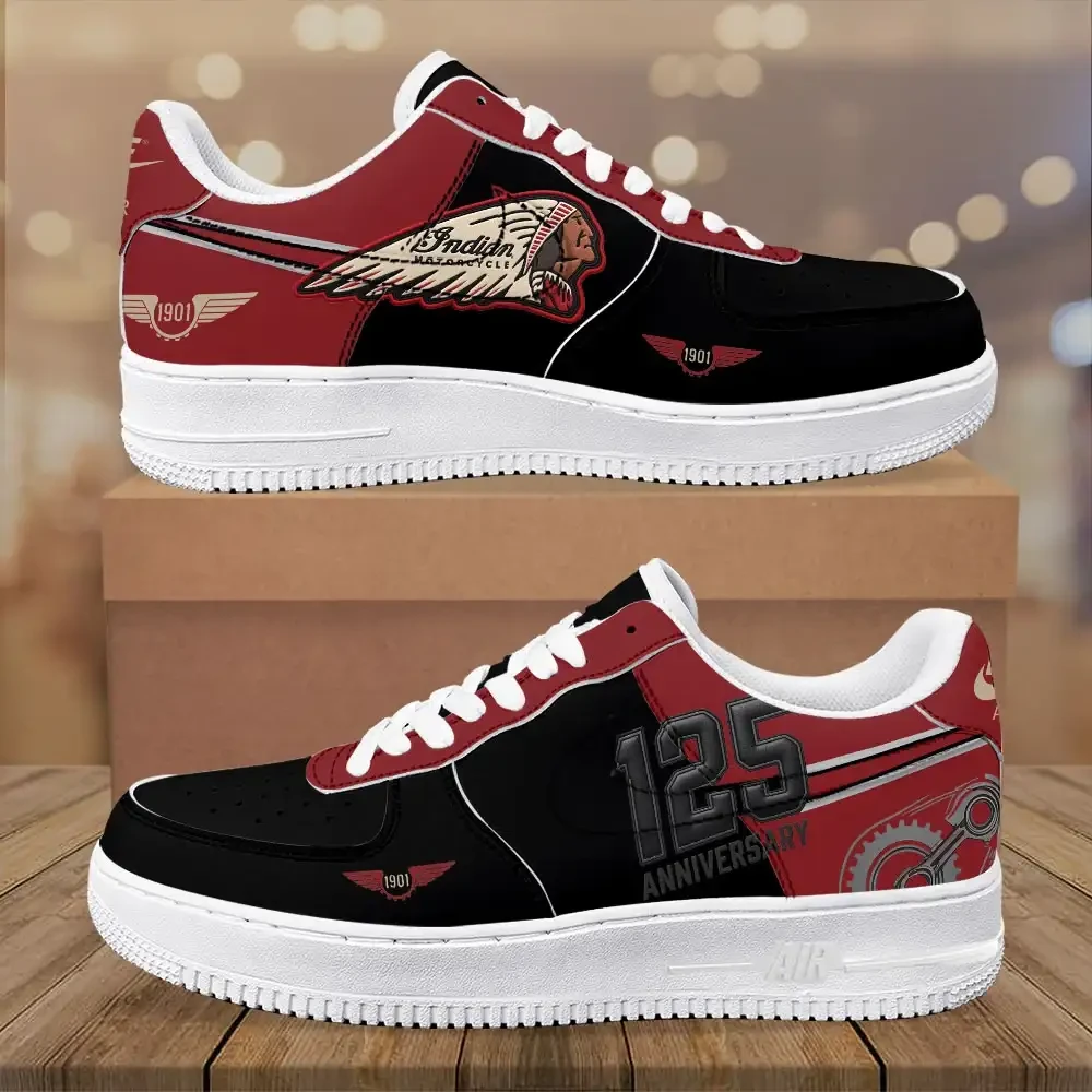 Indian Motorcycle 125th Anniversary Legacy And Freedom Sneakers Indian Motorcycle Merch - Kdjoy