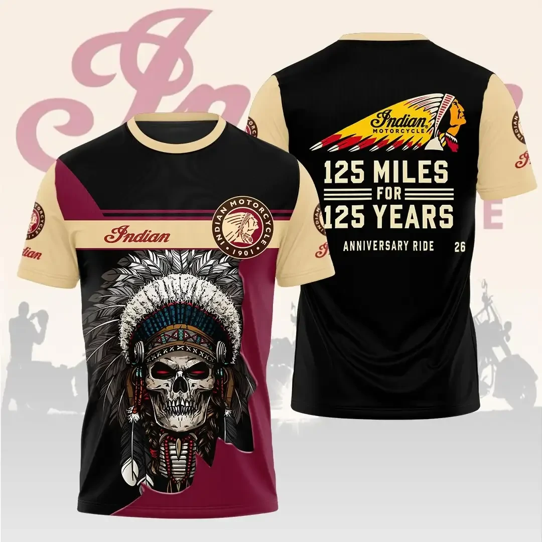 Indian Motorcycle 125th Anniversary T-Shirt Indian Motorcycle Merch Gift Ideas For Son - Kdjoy