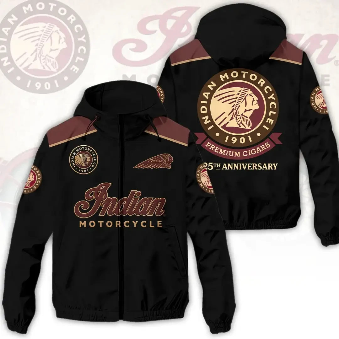 Indian Motorcycle 125th Anniversary Windbreaker Jacket Indian Motorcycle Merch Brother Gifts - Kdjoy