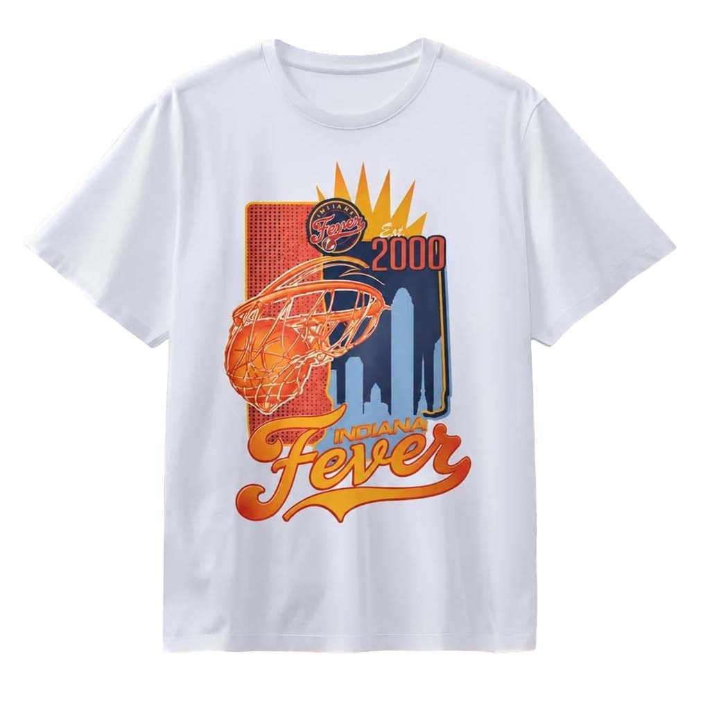 Indiana Fever Est 2000 City Skyline Basketball Vintage T-Shirt Indiana Fever Merch Gift For Fan - Kdjoy Indiana Fever Est 2000 City Skyline Basketball Vintage T-Shirt Indiana Fever Merch Gift For Fan - Kdjoy