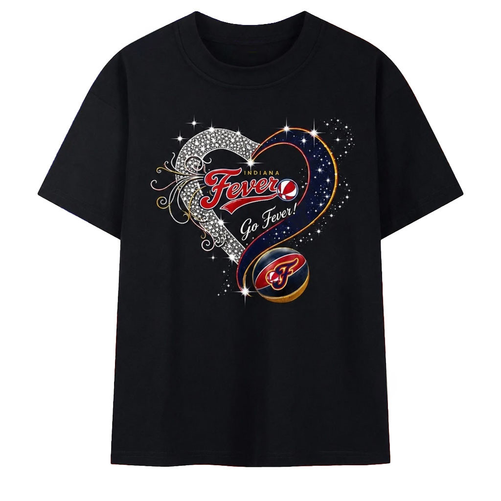 Indiana Fever Heart 2026 T-Shirt Indiana Fever Merch Best Gifts For Basketball Fans - Kdjoy