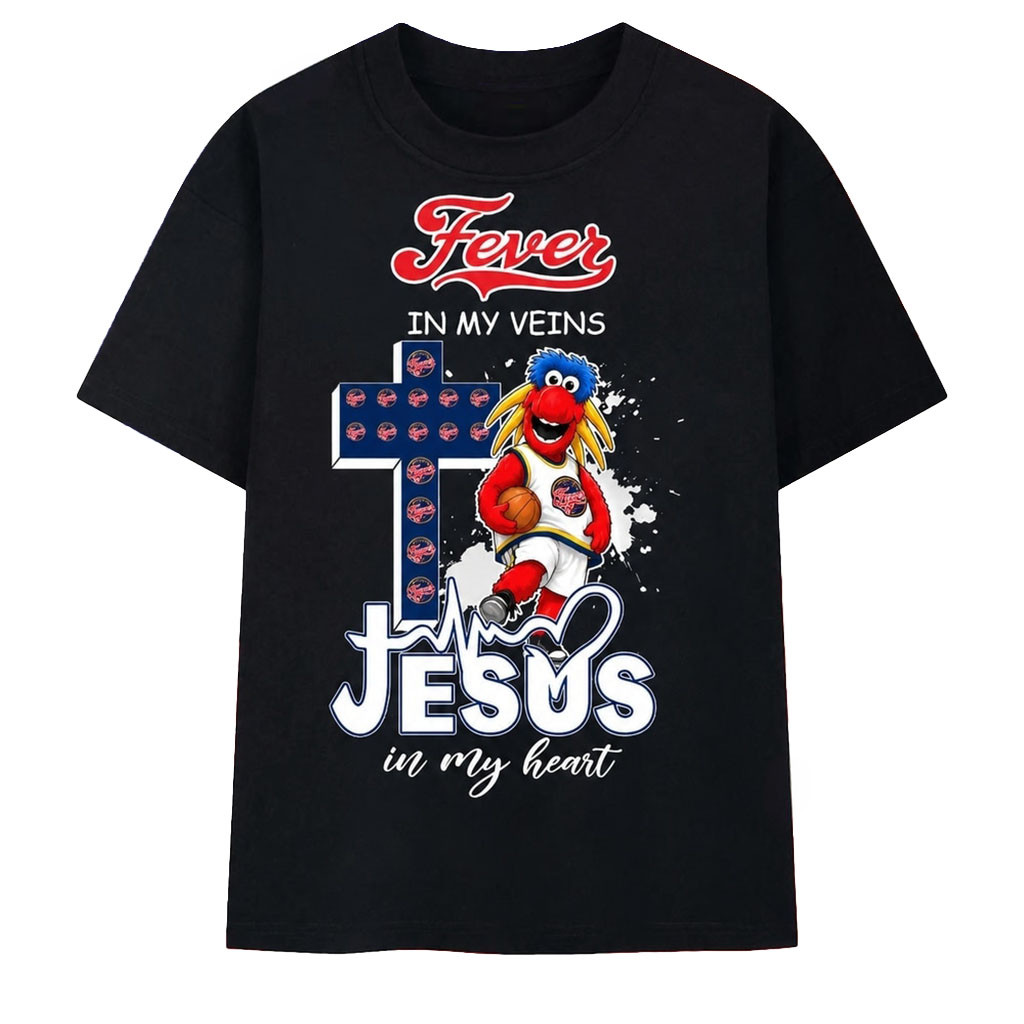 Indiana Fever In My Veins Jesus In My Heart T-Shirt Indiana Fever Merch Religious Gifts - Kdjoy Indiana Fever In My Veins Jesus In My Heart T-Shirt Indiana Fever Merch Religious Gifts - Kdjoy