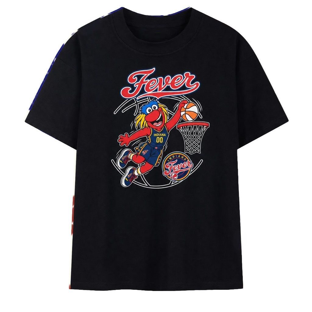 Indiana Fever Mascot Slam Dunk Vintage 2026 T-Shirt Indiana Fever Merch Basketball Fan Gifts - Kdjoy Indiana Fever Mascot Slam Dunk Vintage 2026 T-Shirt Indiana Fever Merch Basketball Fan Gifts - Kdjoy