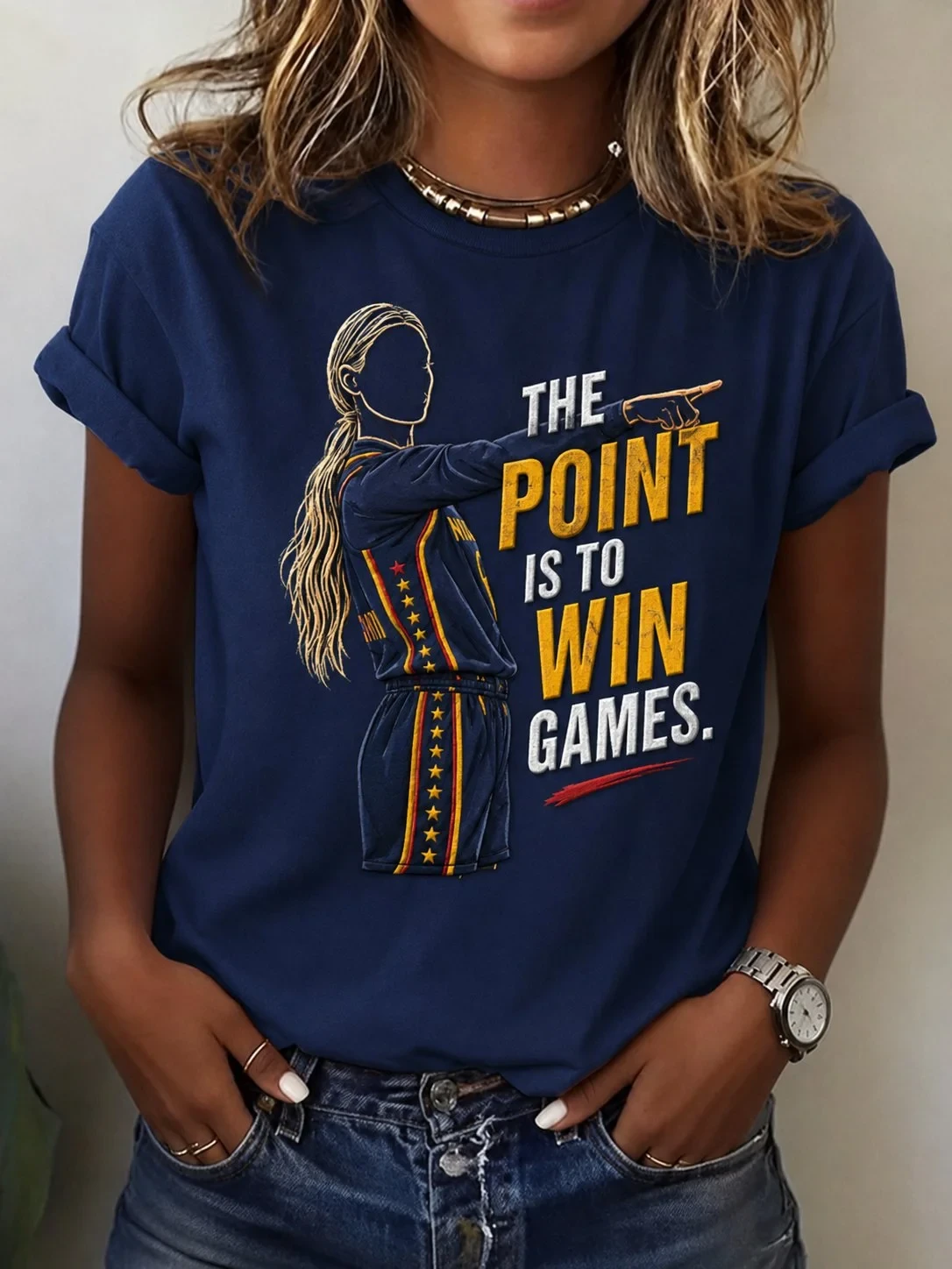 Indiana Fever Merch Sophie Cunningham Pointing Shirt The Point Is To Win Games Basketball Gear - Kdjoy Indiana Fever Merch Sophie Cunningham Pointing Shirt The Point Is To Win Games Basketball Gear - Kdjoy