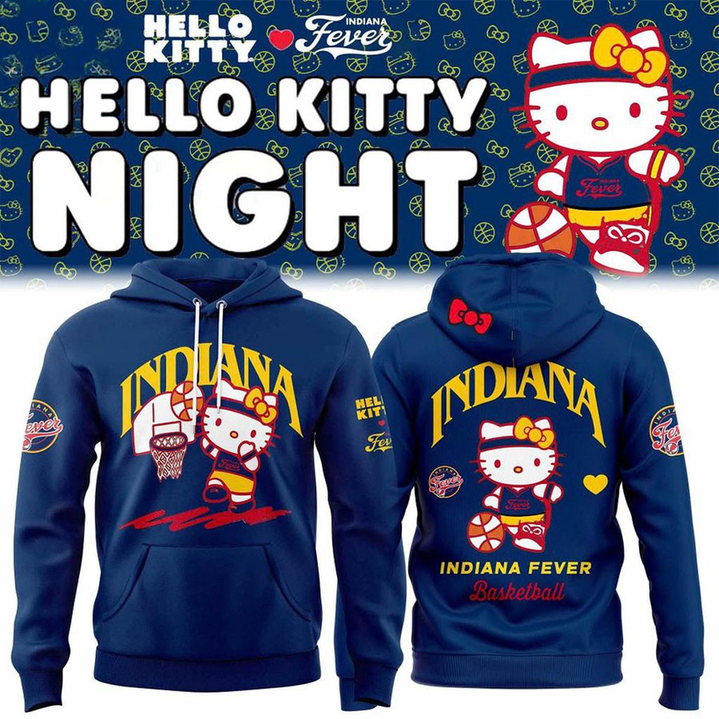 Indiana Fever X Hello Kitty Night 2026 Hoodie Indiana Fever Merch Cute Gift For Basketball Fans - Kdjoy
