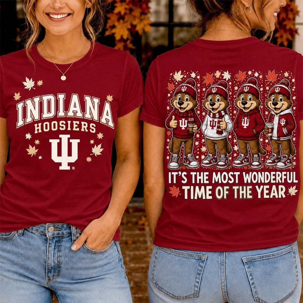Indiana Hoosiers Merch 2026 Autumn Festive Cheer T-Shirt Game Day Apparel Gift For Fans - Kdjoy