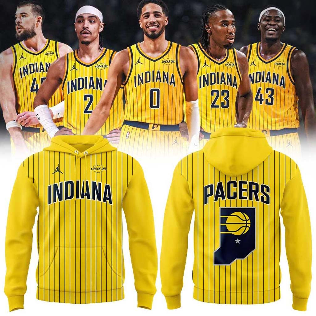 Indiana Pacers Pinstripes Statement Edition Hoodie 2026 Indiana Pacers Merch Basketball Fan Gift - Kdjoy