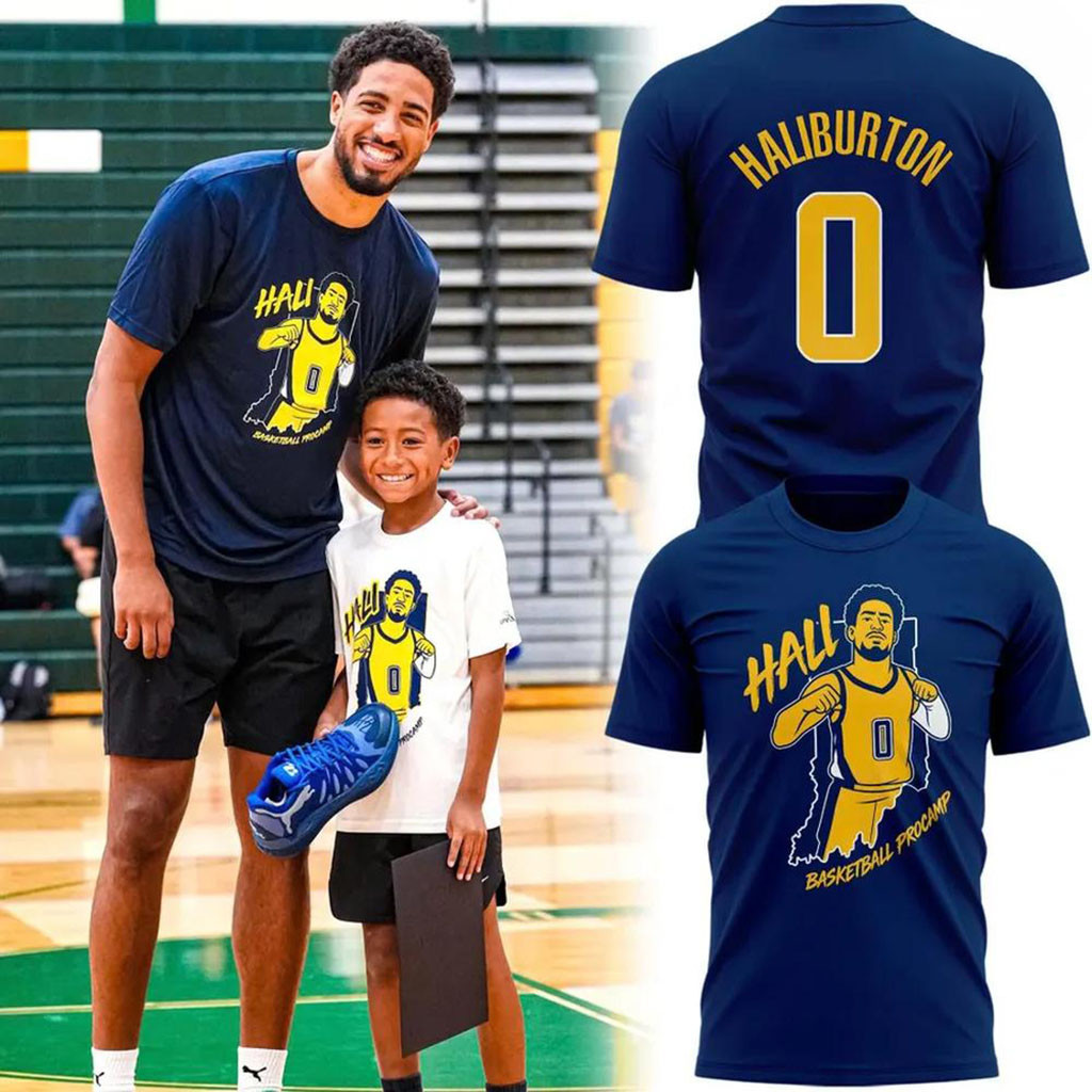 Indiana Pacers Tyrese Haliburton 0 Basketball T-Shirt Indiana Pacers Merch Fans Gifts - Kdjoy
