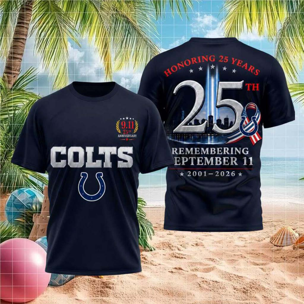 Indianapolis Colts 911 25th Anniversary Honoring September 11 Shirt Indianapolis Colts Merch - Kdjoy