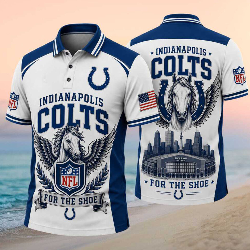 Indianapolis Colts Merch Indianapolis Colts Stadium For The Shoe Polo Shirt Football Gifts - Kdjoy