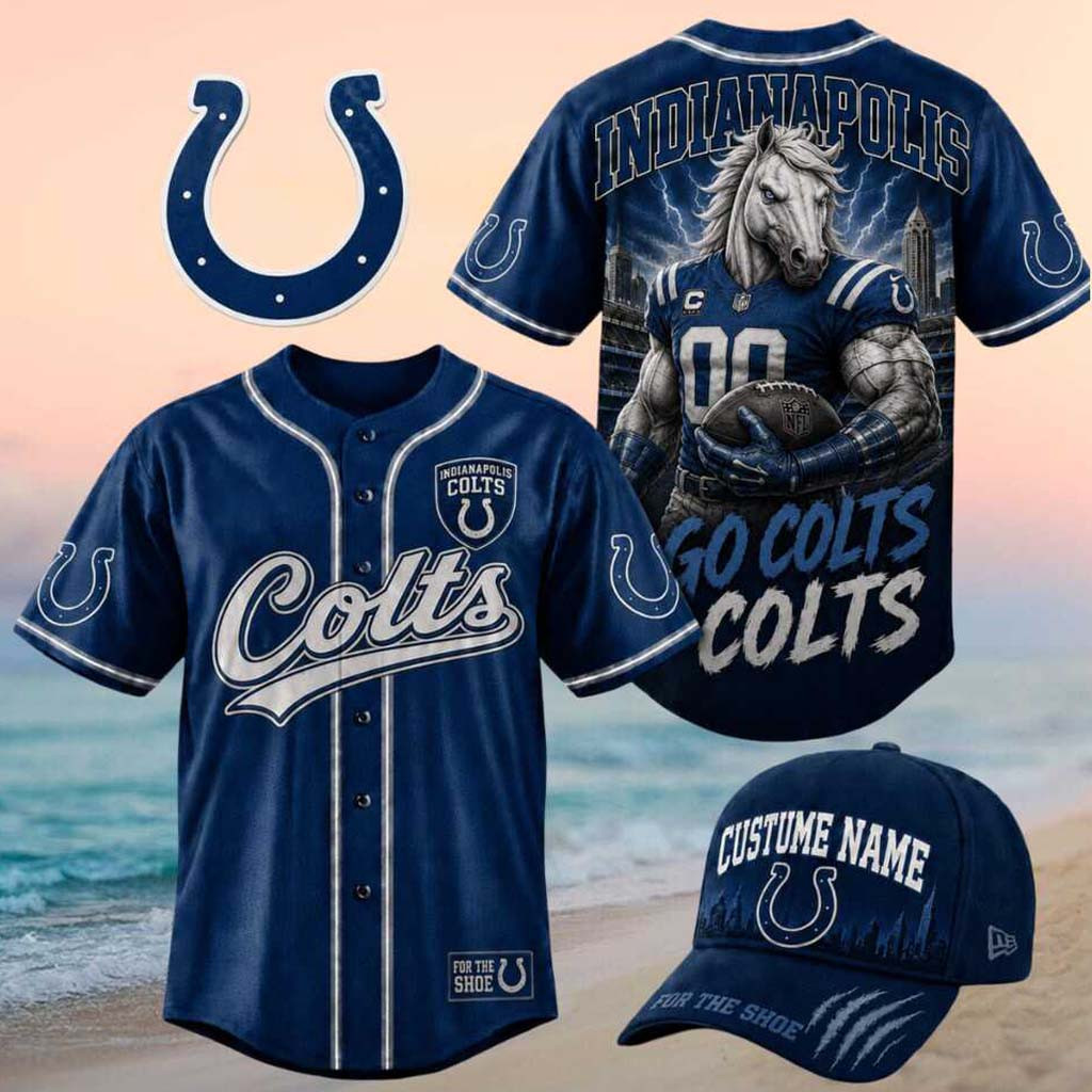 Indianapolis Colts Muscle Horse Mascot Go Colts Baseball Jersey Indianapolis Football Merch