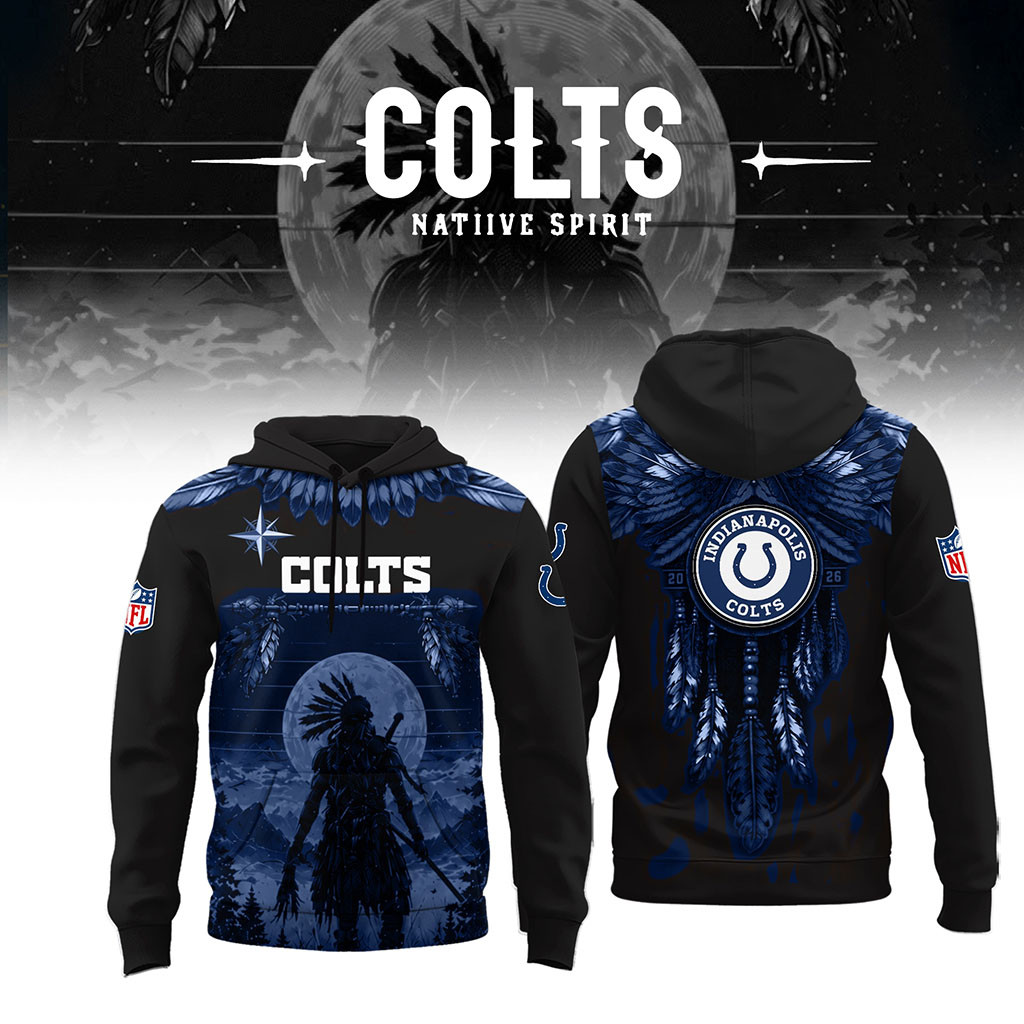 Indianapolis Colts Native Spirit Heritage Hoodie 2026 Colts Merch Football Gifts For Men - Kdjoy Indianapolis Colts Native Spirit Heritage Hoodie 2026 Colts Merch Football Gifts For Men - Kdjoy