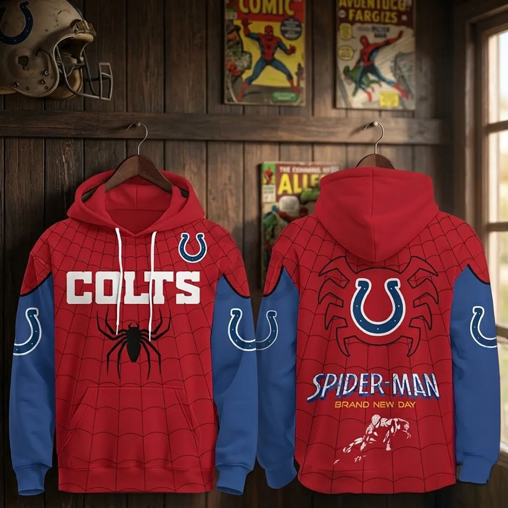 Indianapolis Colts X Spider-Man Brand New Day Hoodie Colts Merch Gift For Superhero Fans
