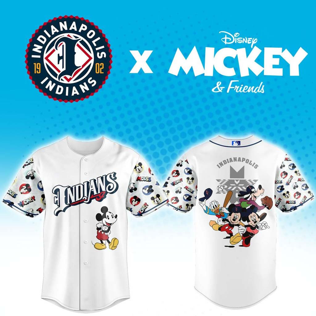 Indianapolis Indians X D Mickey Friends Baseball Jersey 2026 Indianapolis Indians Merch Gifts Indianapolis Indians X D Mickey Friends Baseball Jersey 2026 Indianapolis Indians Merch Gifts