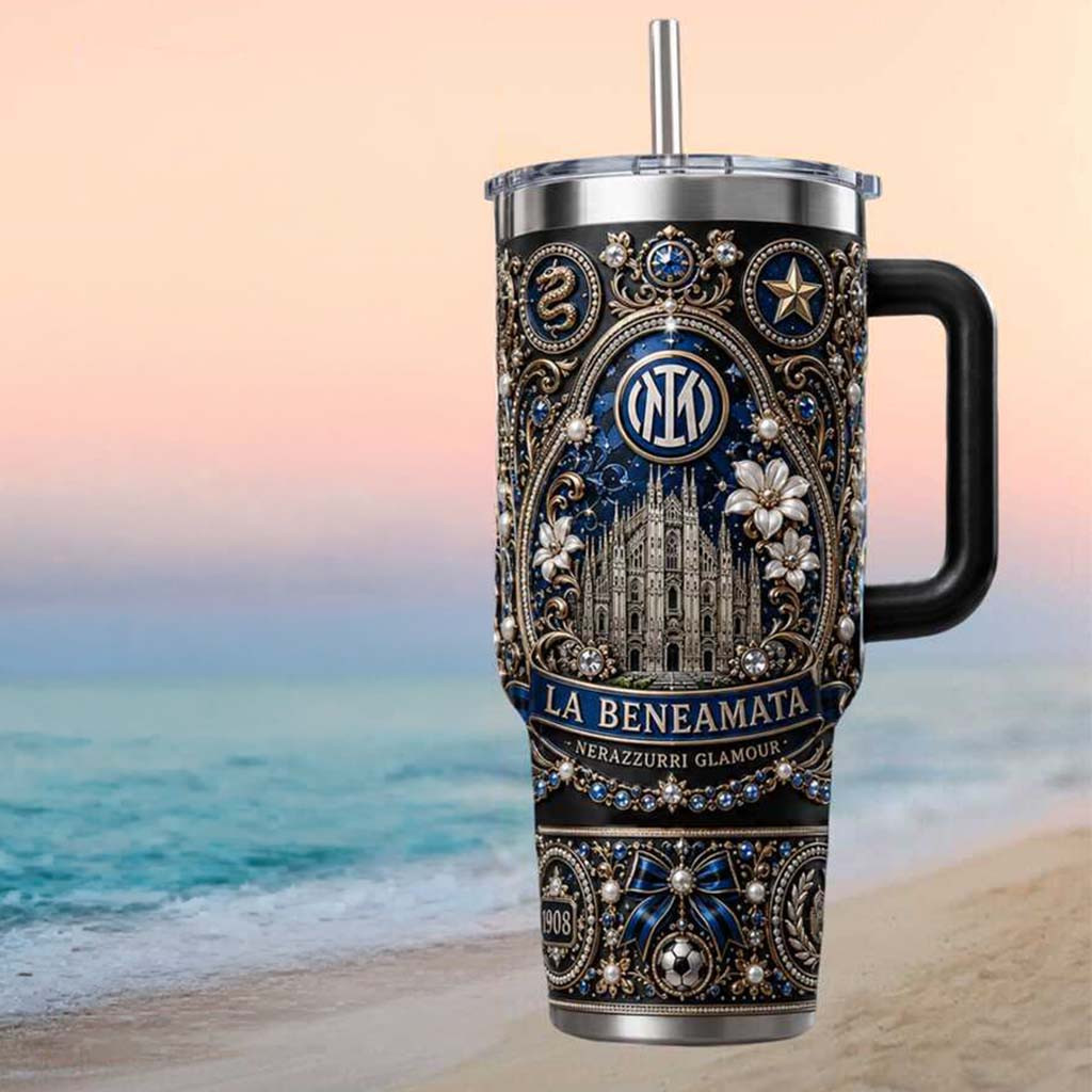 Inter Milan La Beneamata Football Club Milano Soccer Tumbler Inter Milan Merch Gifts For Fans - Kdjoy